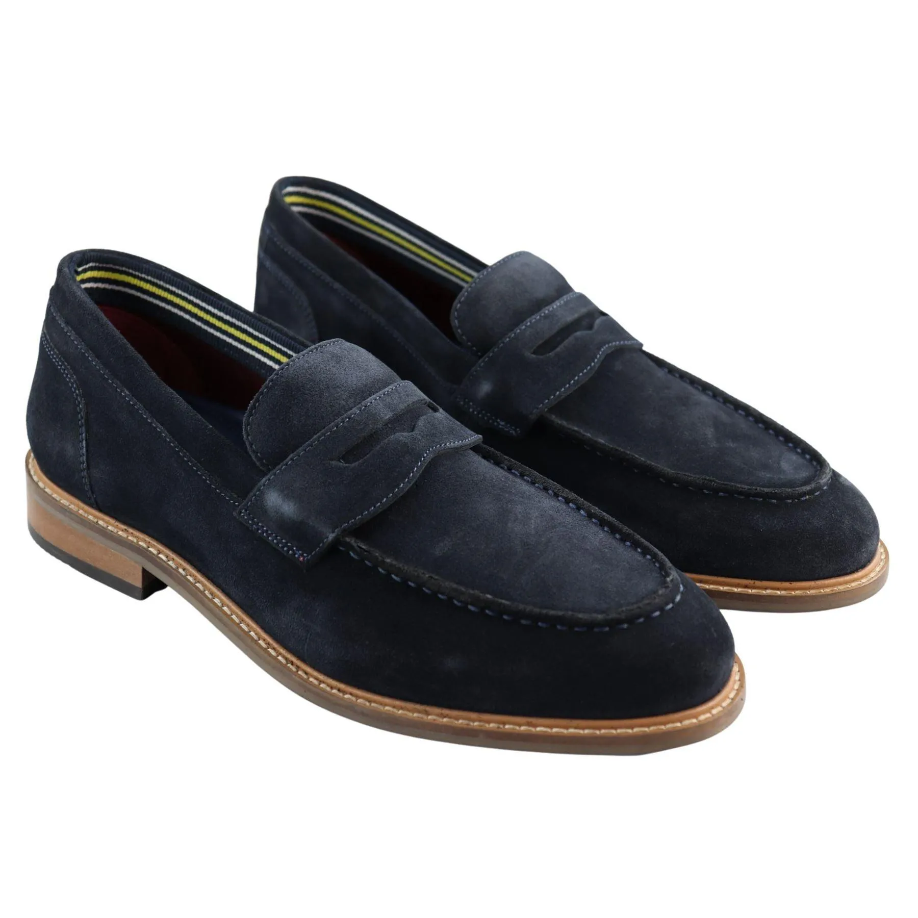 Mens Real Full Suede Slip On Loafers Boat Shoes Smart Casual Classic Comfort Fit