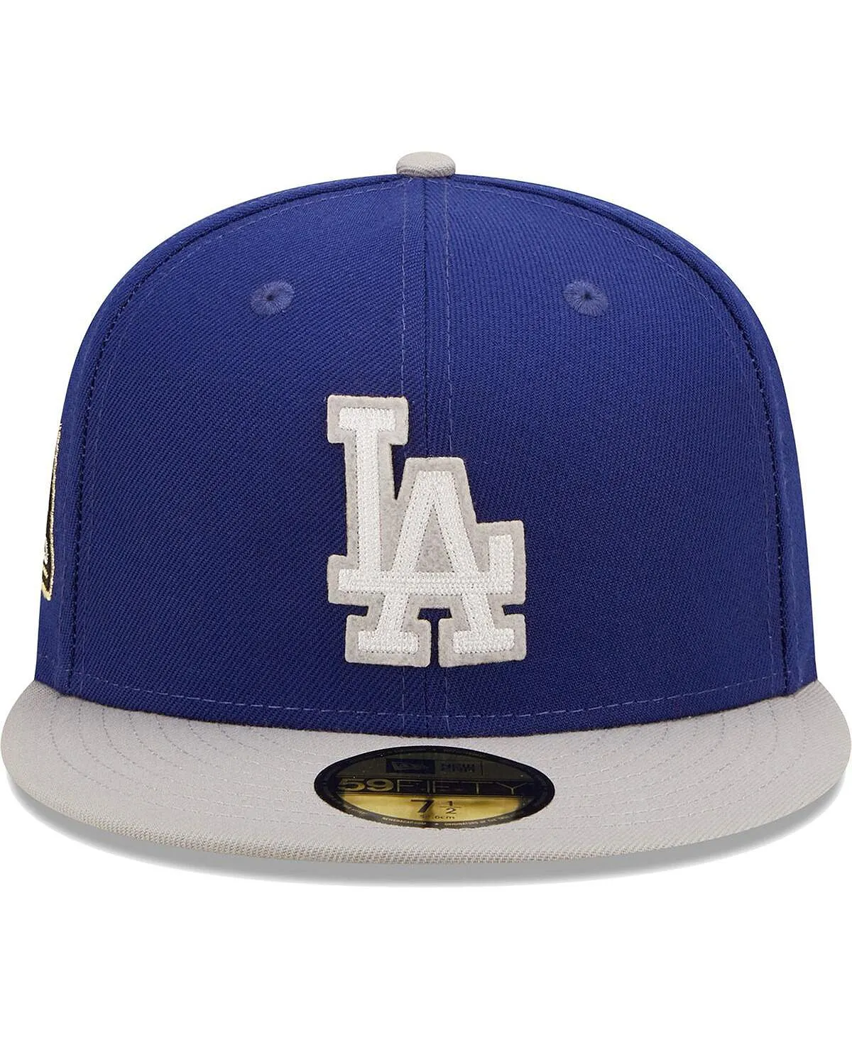 Men's Royal Gray Los Angeles Dodgers World Series Champions 2020 Letterman 59Fifty Hat. New Era