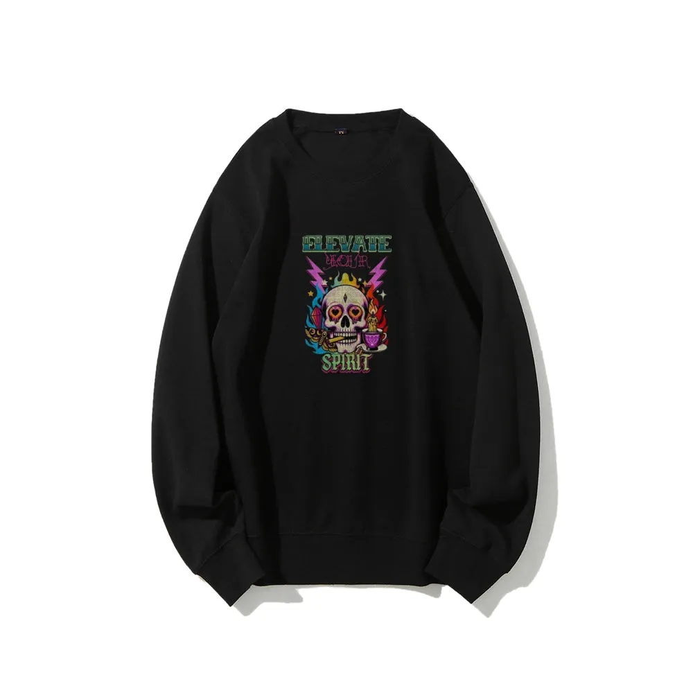 Mens Smoke Skull Graphic Sweatshirts