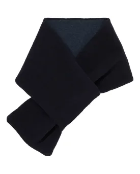 Men's Two Tone Small Cashmere Scarf Navy Blue   Caviar Blue