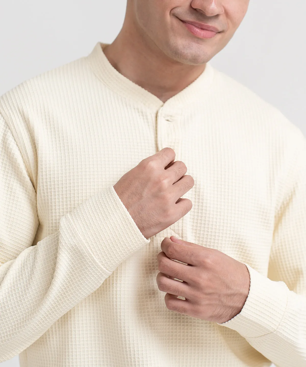 Men's Waffle Henley