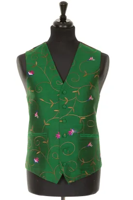 Mens Waistcoat in Emerald Green