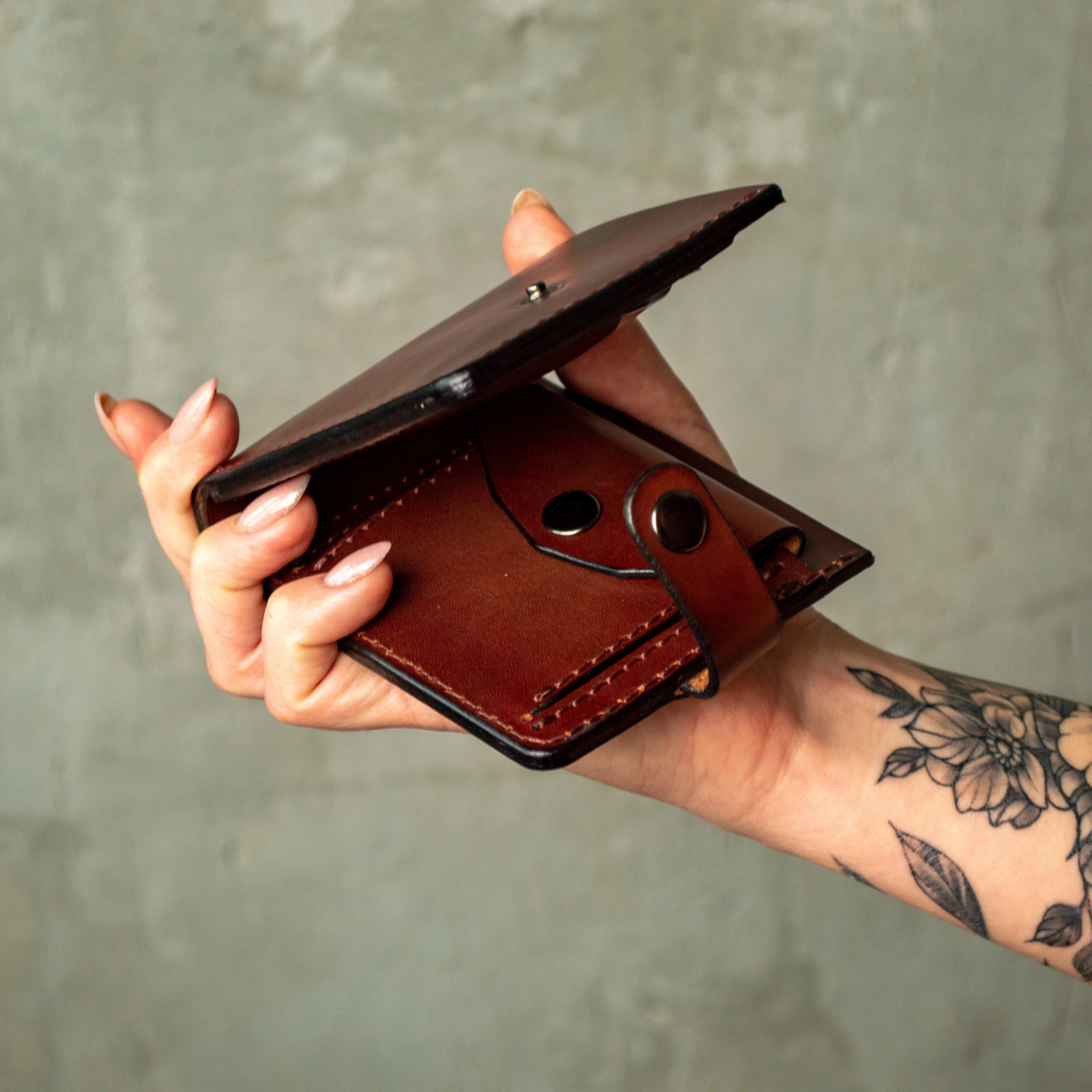 Mens Wallet,Bifold Brown Leather Wallet