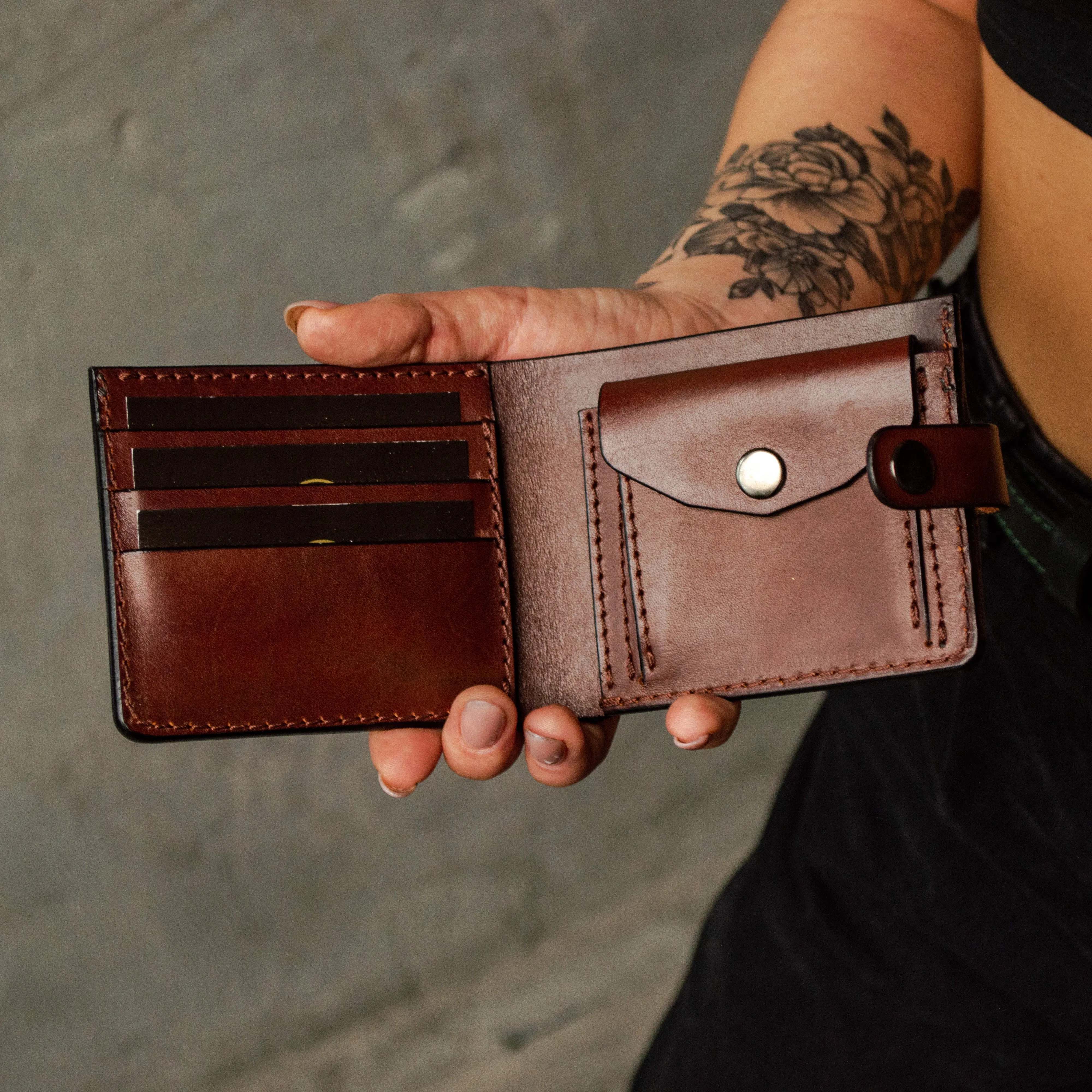 Mens Wallet,Bifold Brown Leather Wallet