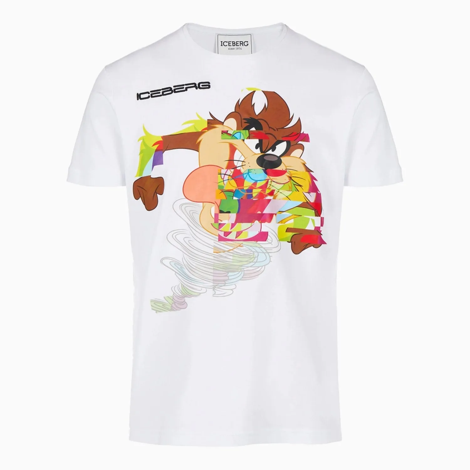 Men's White Taz T Shirt With Iceberg Logo