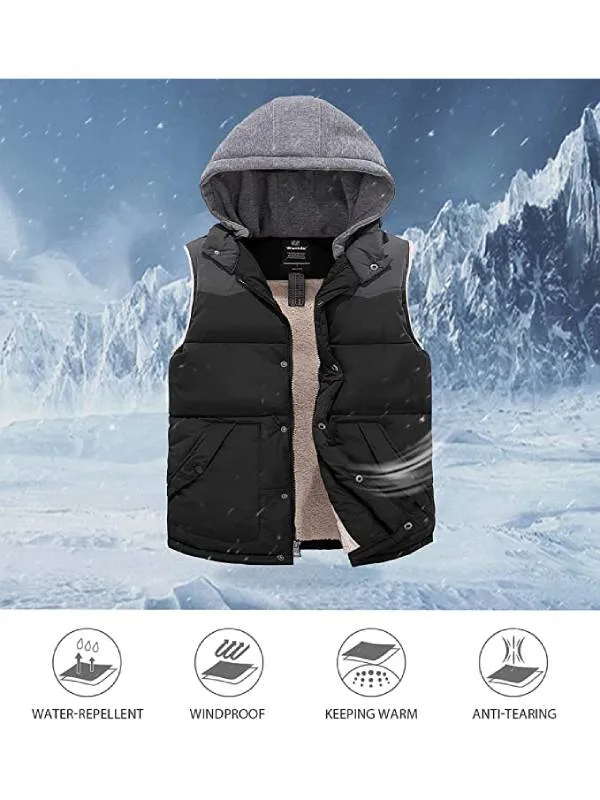 Men's Winter Puffer Vest Quilted Padded Winter Sleeveless Jacket