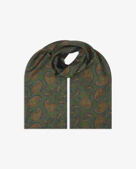 Men's Wool-Backed Silk Dress Scarf in Paisley - The Carlisle