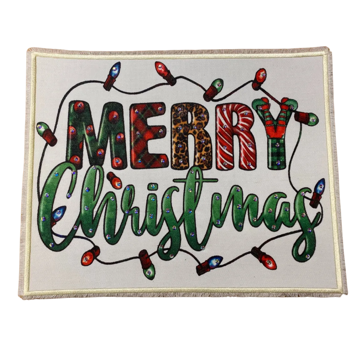 Merry Christmas Lights Patch