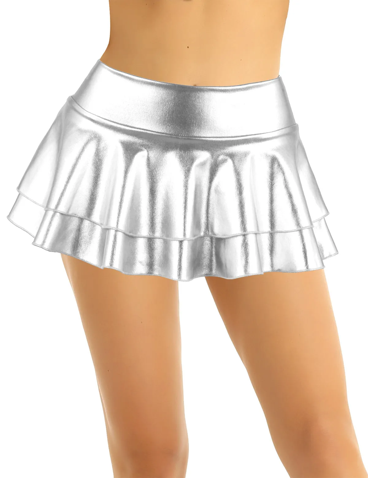 Metallic Layered Skirt