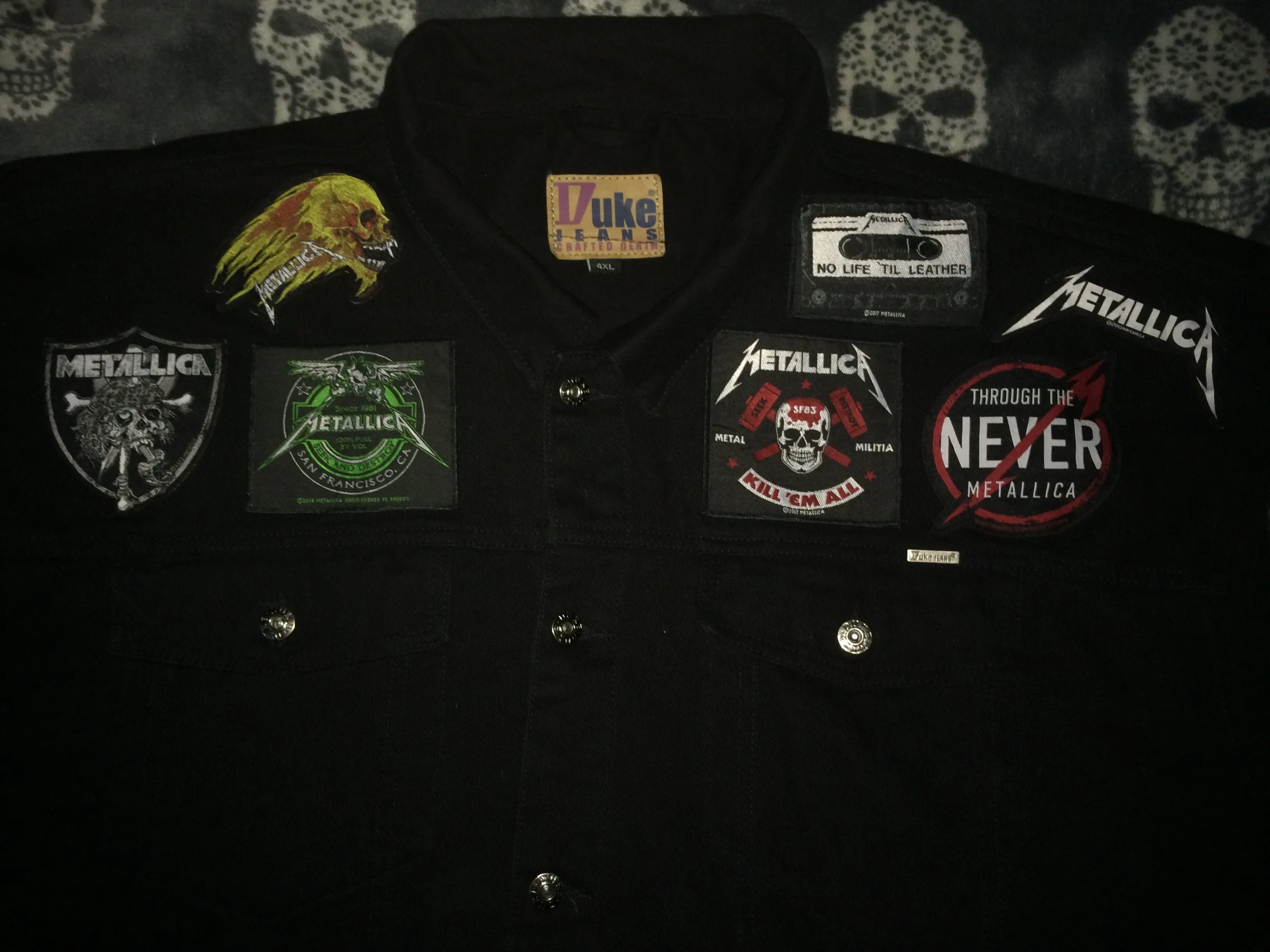 Metallica Fully Loaded Patch Vest Denim Cut-Off Thrash Metal Battle Jacket