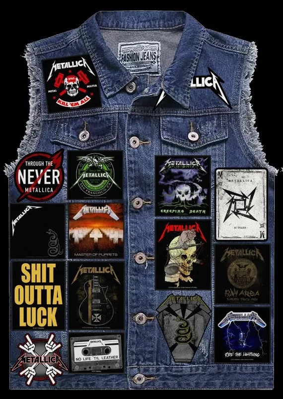 Metallica Fully Loaded Patch Vest Denim Cut-Off Thrash Metal Battle Jacket