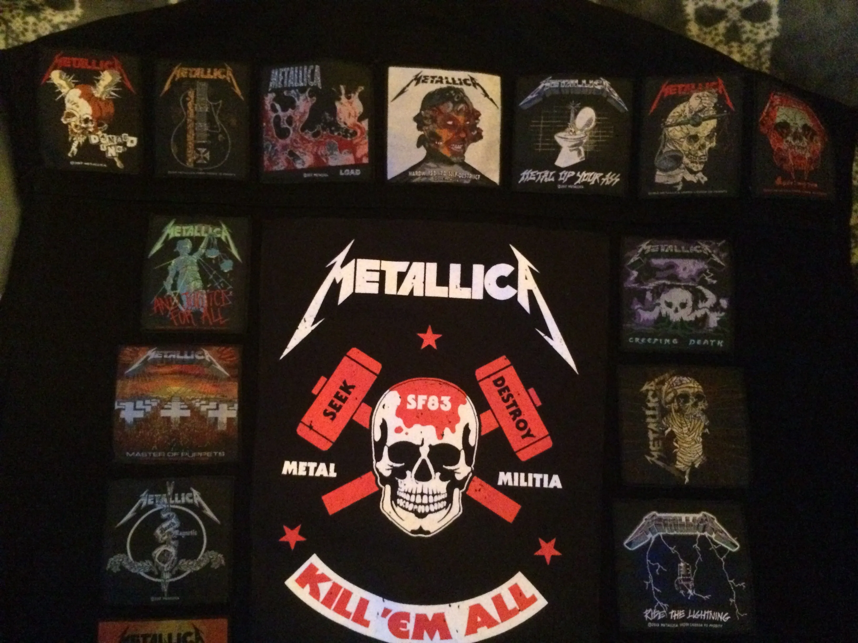 Metallica Fully Loaded Patch Vest Denim Cut-Off Thrash Metal Battle Jacket