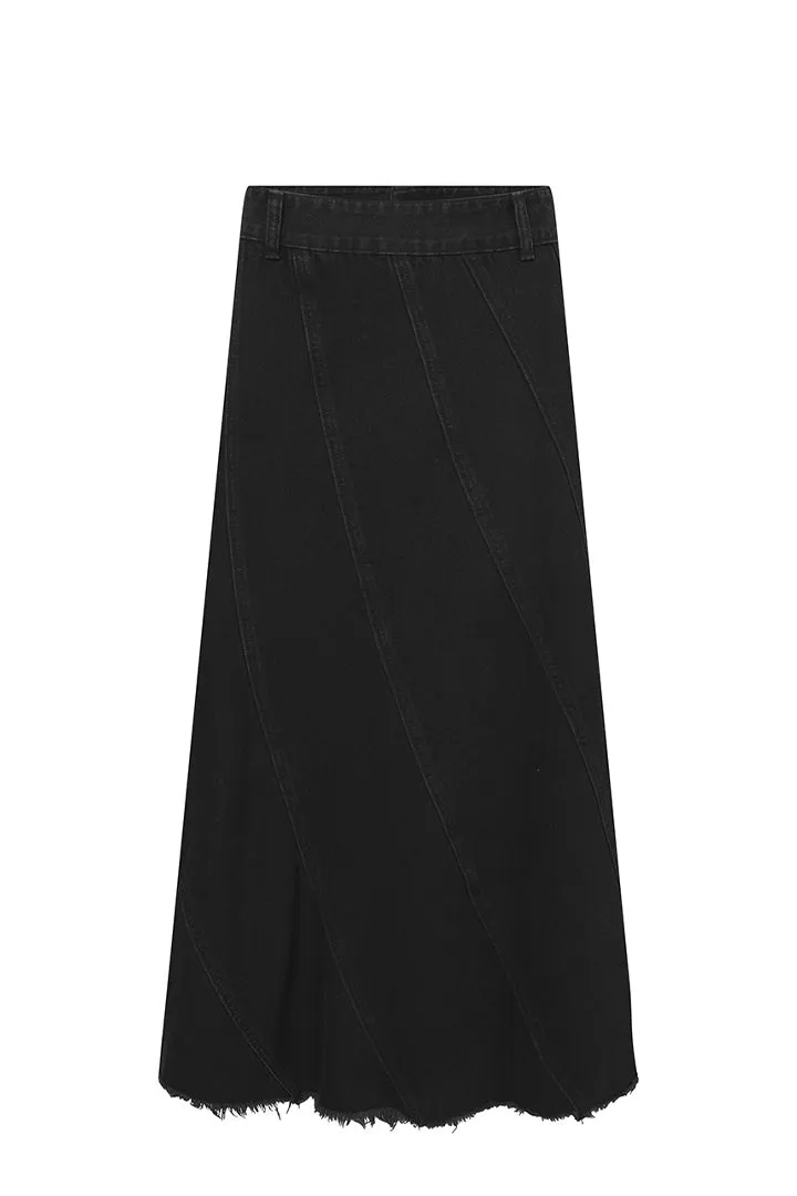 Mette Denim Skirt - Black