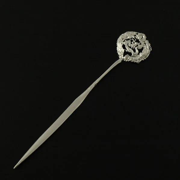 Miao Ethnic Tribal Silver-Tone Hair Stick 6.1" Long