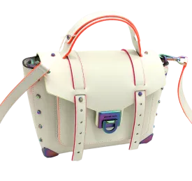 MICHAEL KORS Manhattan Medium White Neon Crossbody School Satchel Bag