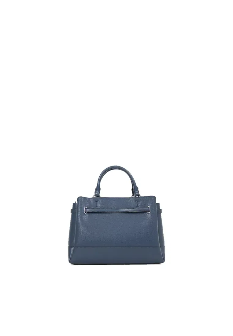 Michael Kors Reed Large Leather Satchel Bag In Navy 35S3S6RS3T