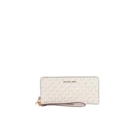 Michael Kors Women's Large Signature 35F8GTVT3B Jet Set Travel Continental Wallet In Powder Blush Multi