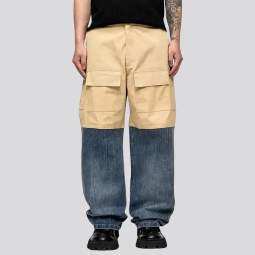 Mid rise casual men's jeans