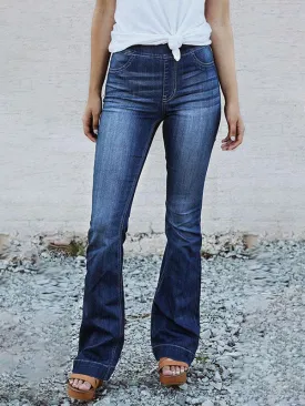 Mid Waisted Slim Flare Jeans