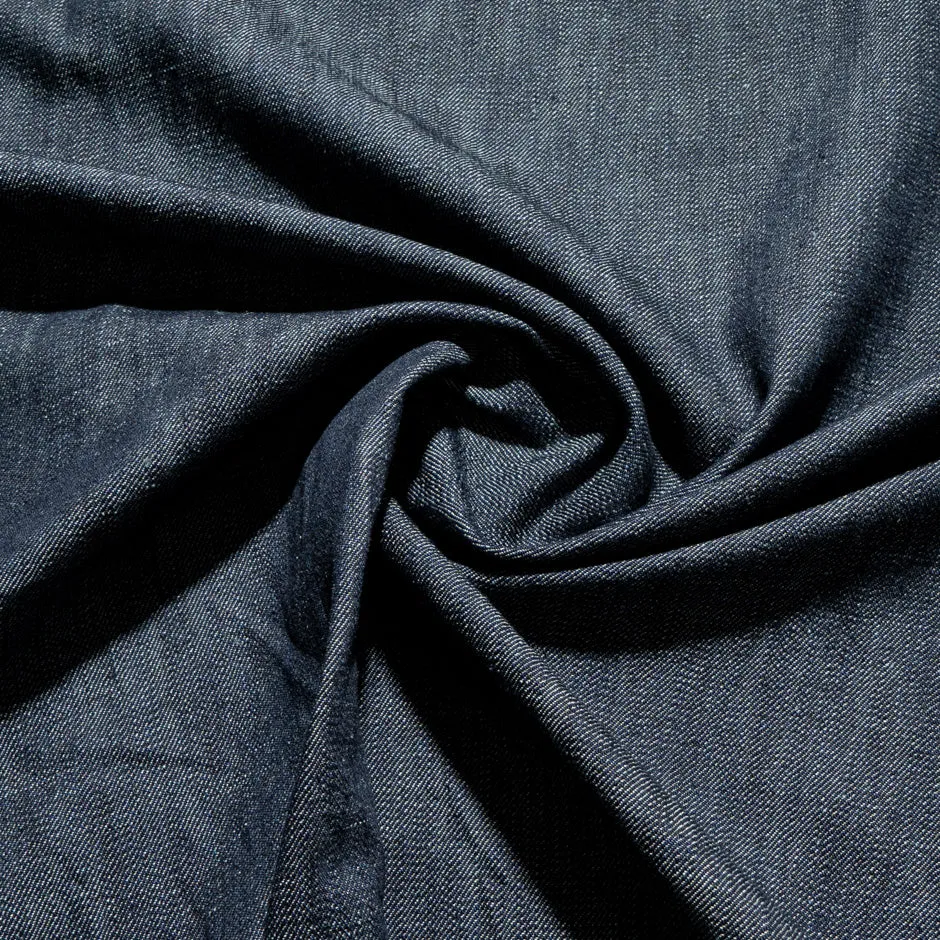 Midnight Blue Double-Sided Cotton Denim