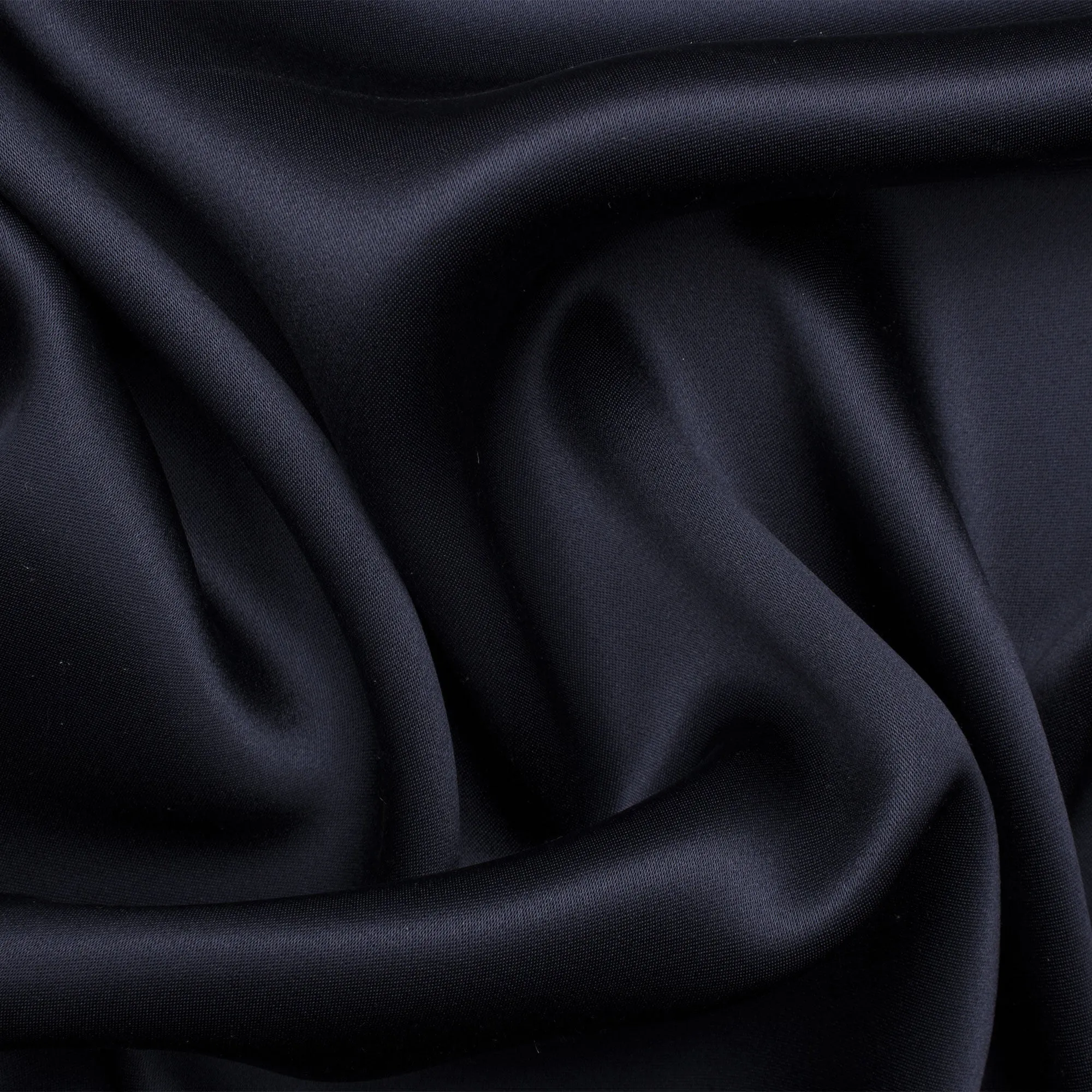 Midnight Blue Silk Satin