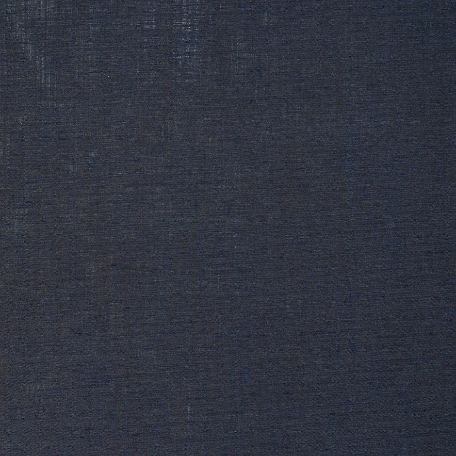 Midnight Blue/Brown Two-Tone Wool, Silk & Linen Blend