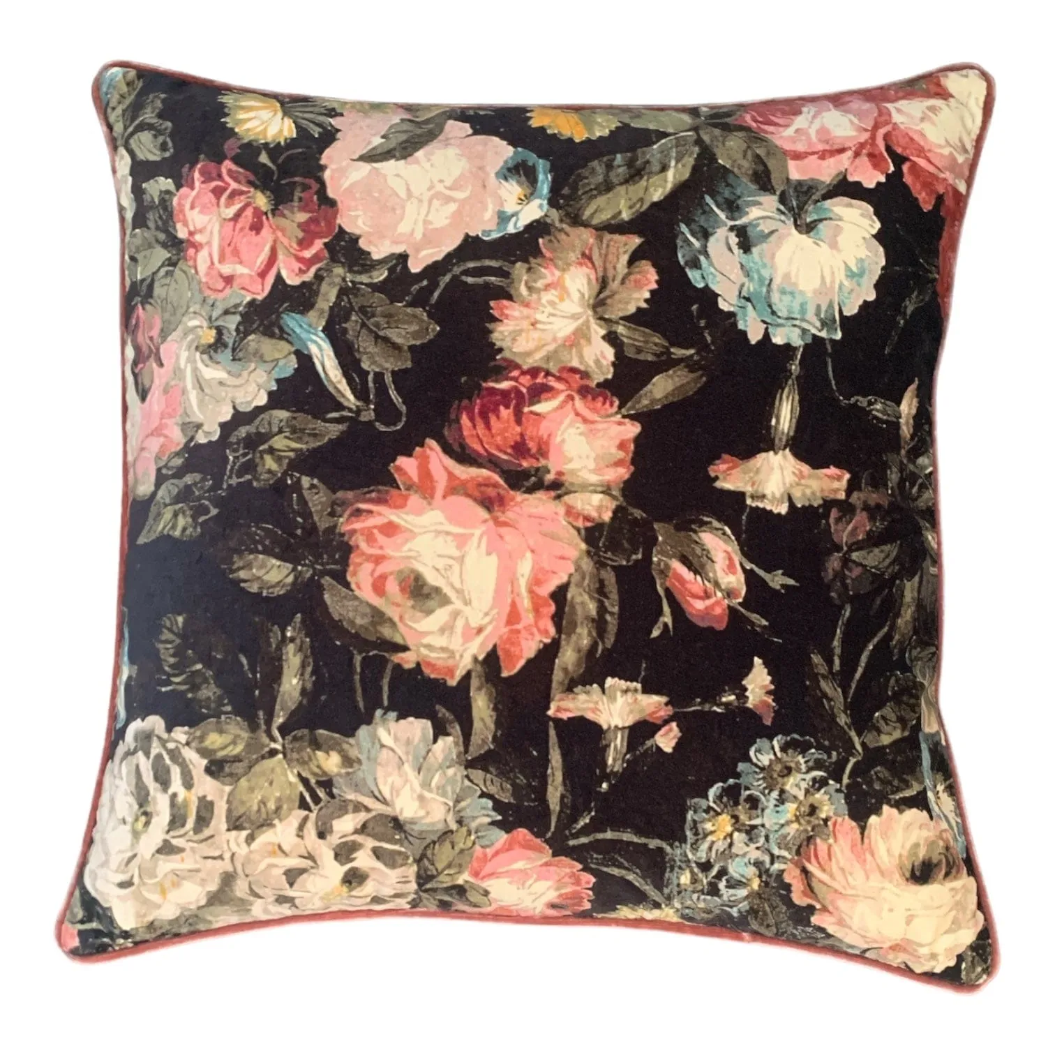 Midnight Garden 60x60cm Piped Cushion