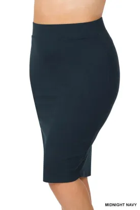 Midnight Navy Pencil Skirt