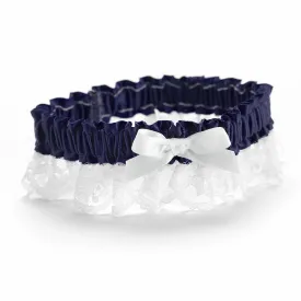 Midnight Ribbon & Lace Garter