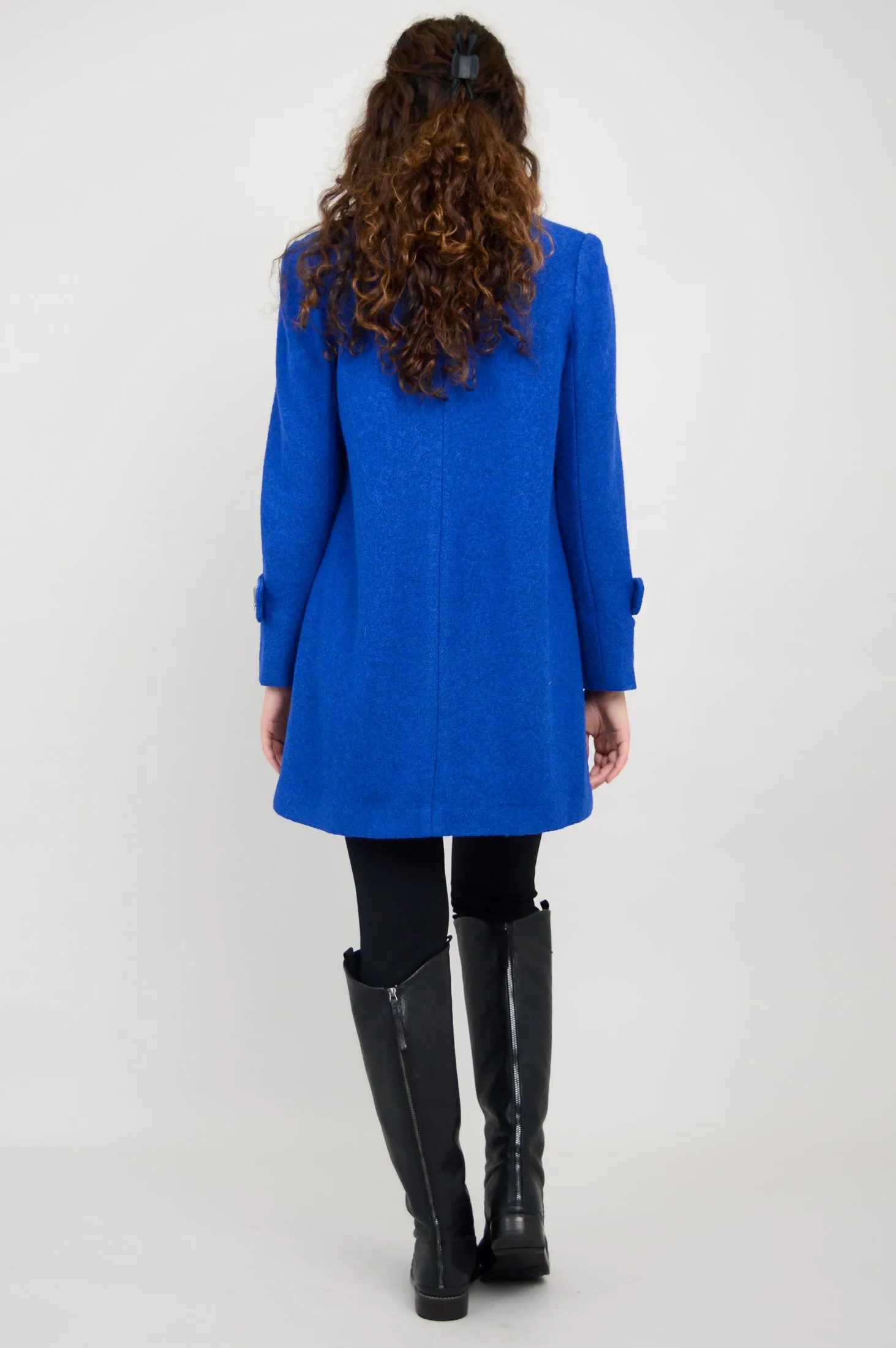 Milan Coat, Cobalt, Boiled Wool