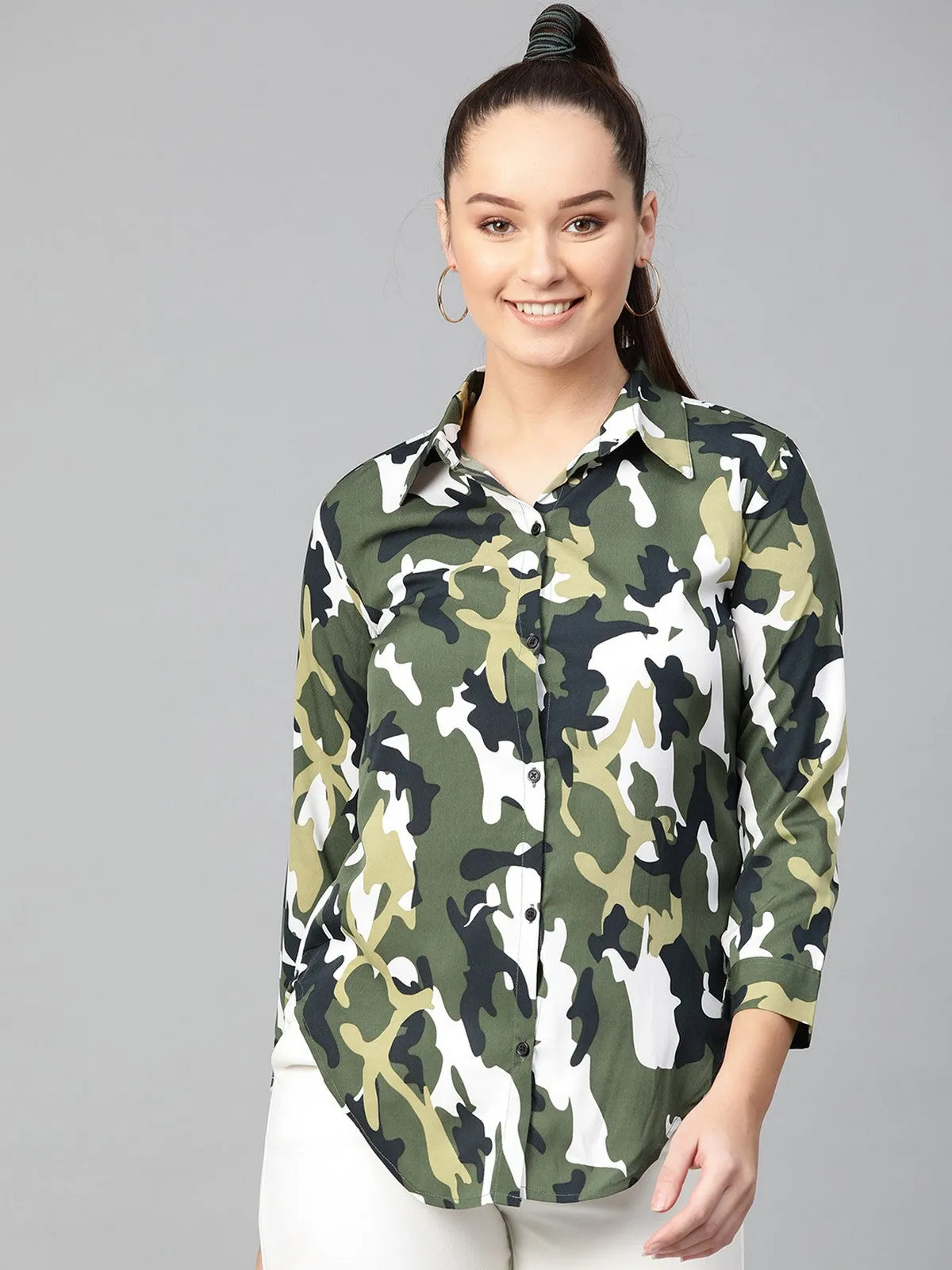 Military Shirt Top