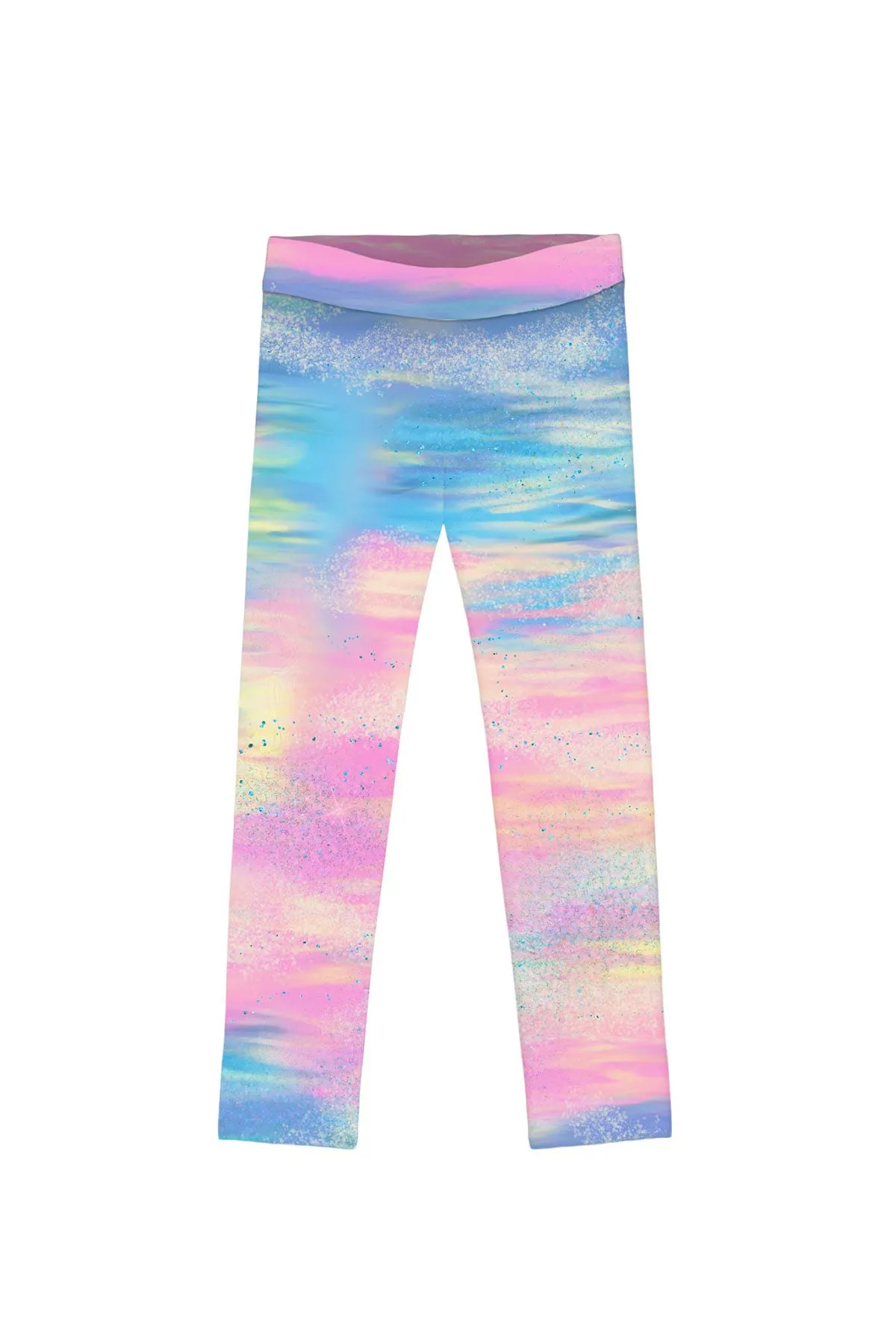 Milkshake Lucy Pink & Blue Tie Dye Printed Cute Leggings - Kids