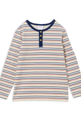 MILKY NATURAL STRIPE HENLEY