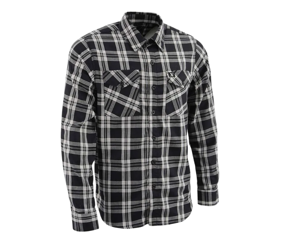 Milwaukee Plaid White/Black Flannel Shirt