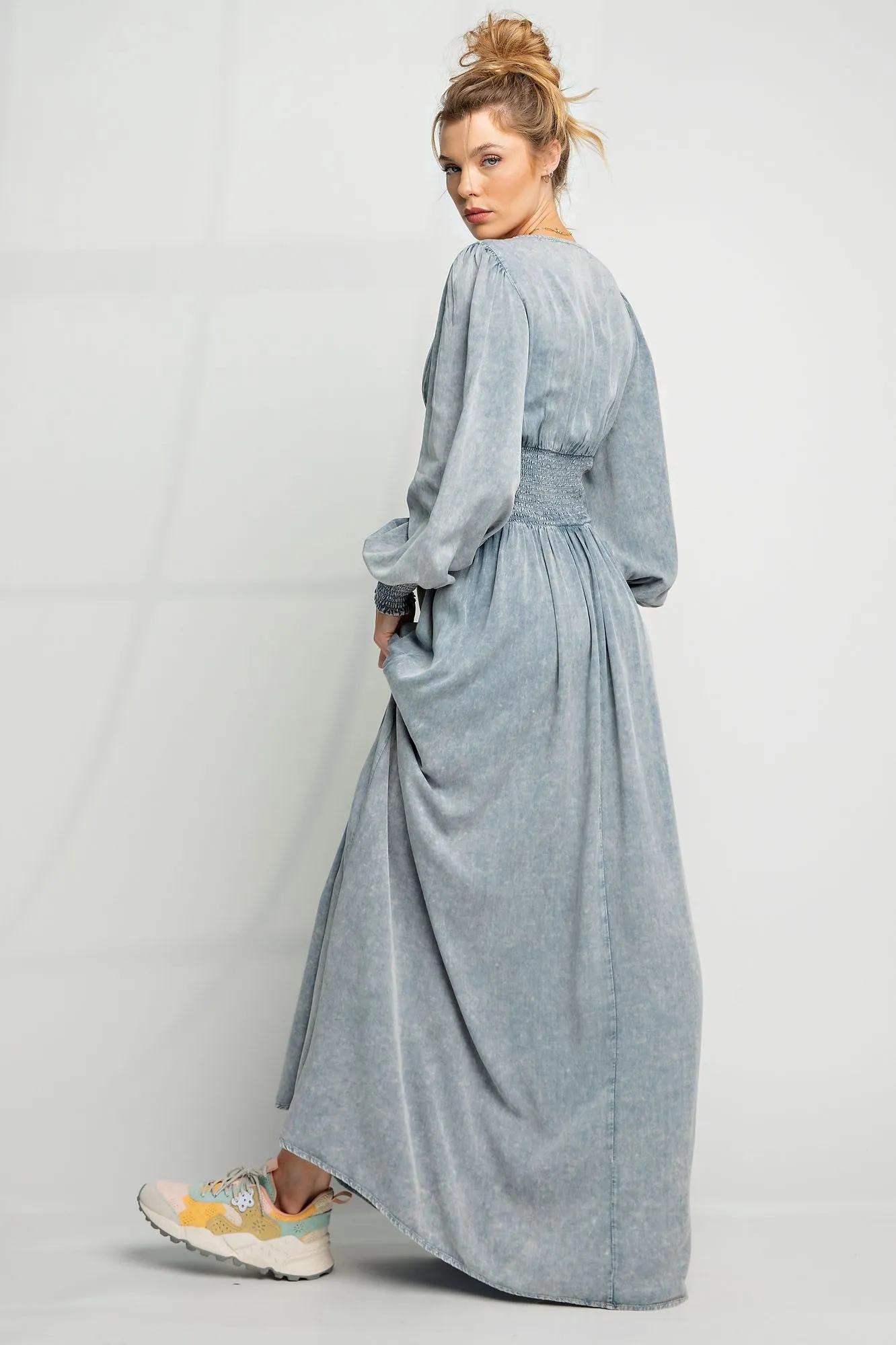 Mineral Washed Maxi Dress