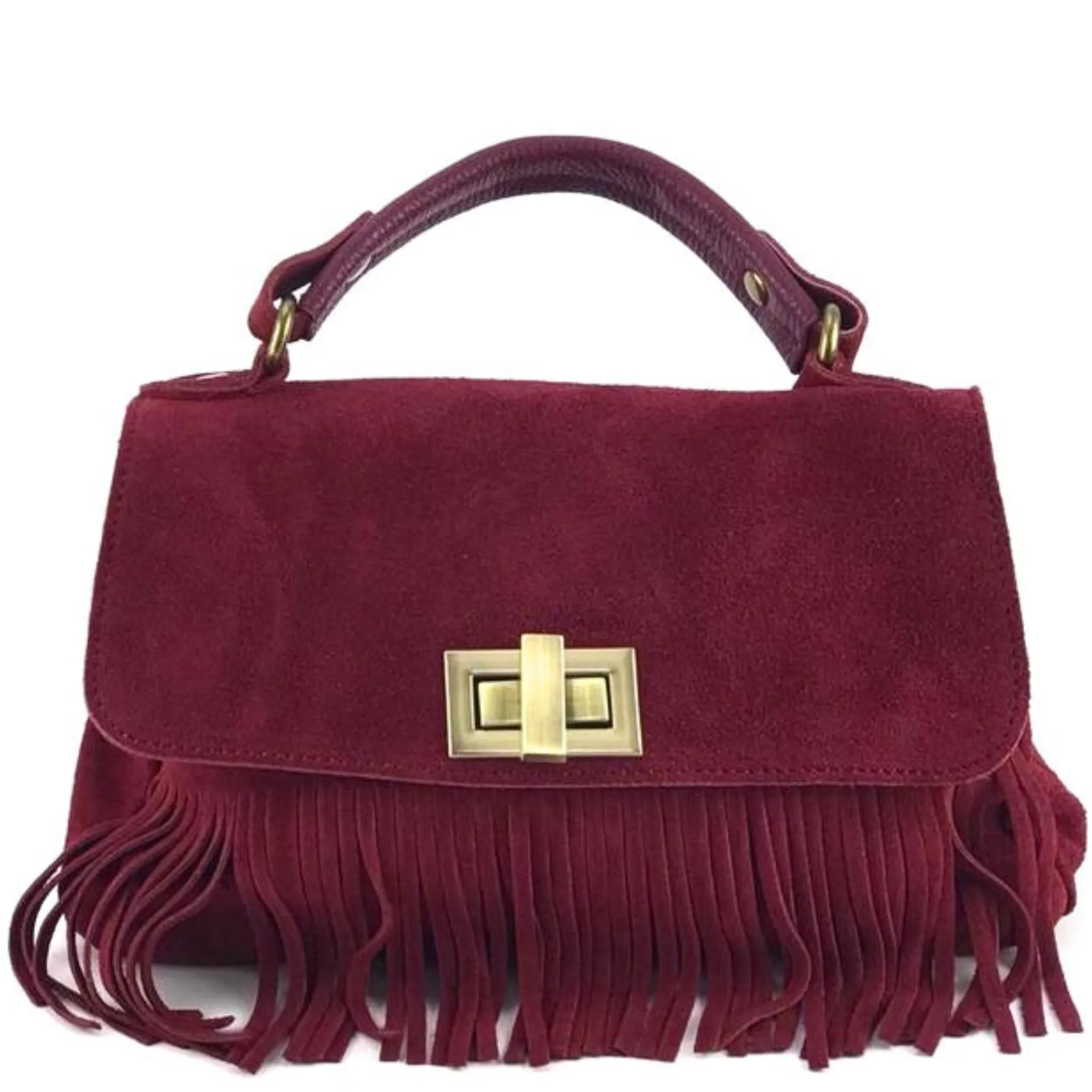 Mini Postina Logan Suede Fringe Crossbody Bag