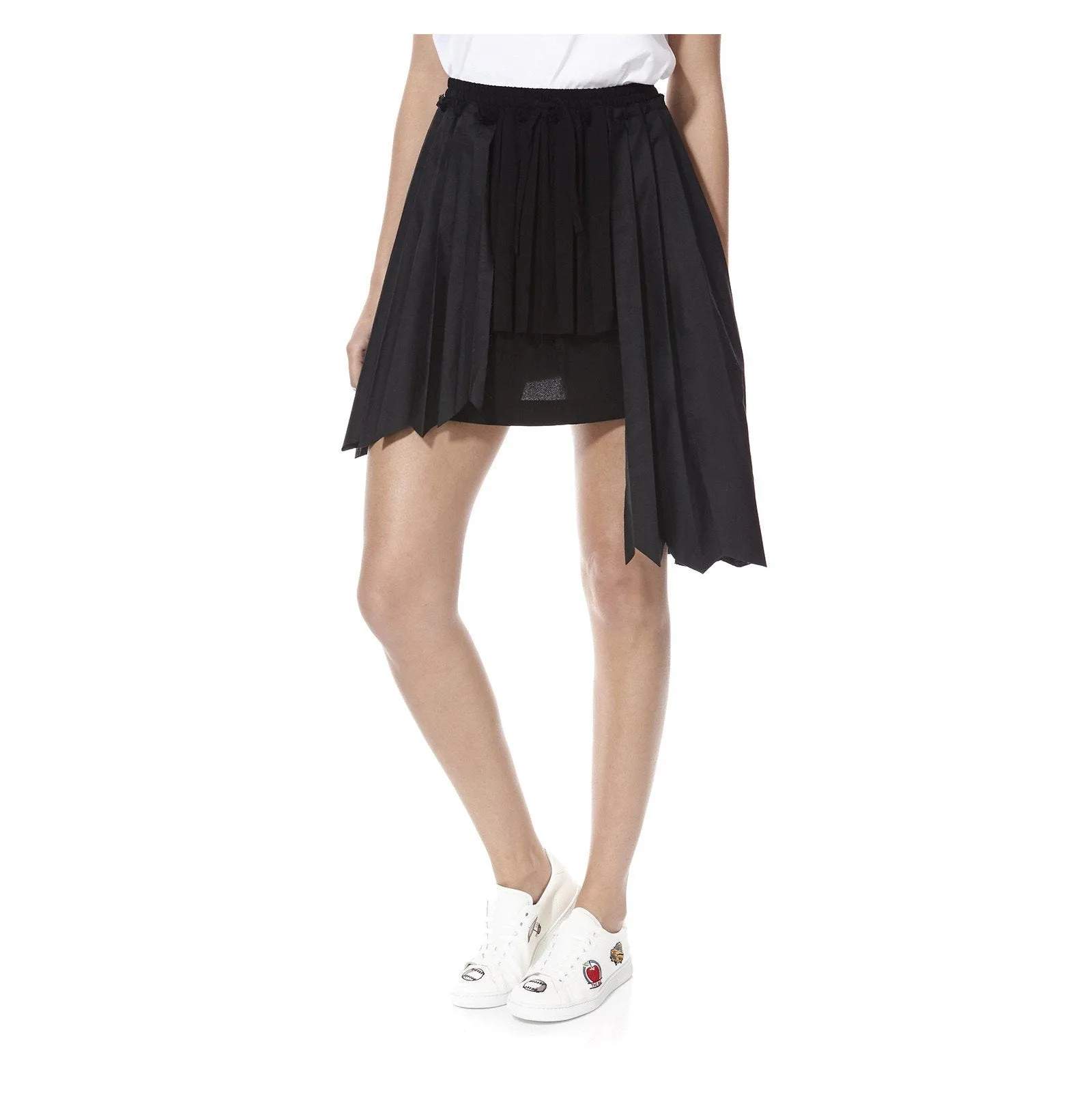 MINI SKIRT WITH PLEATED PANELS