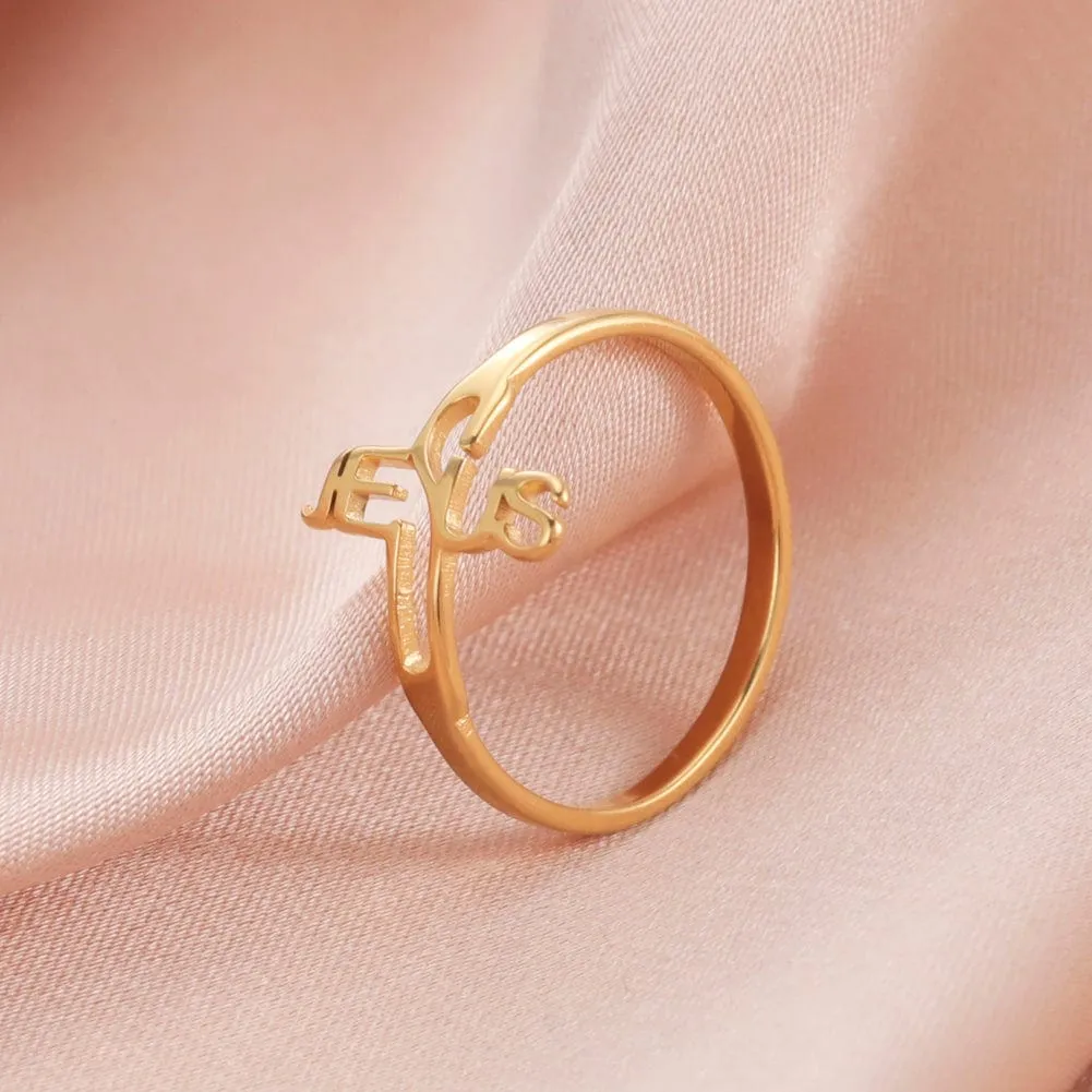 Minimalist Christian Jesus Ring