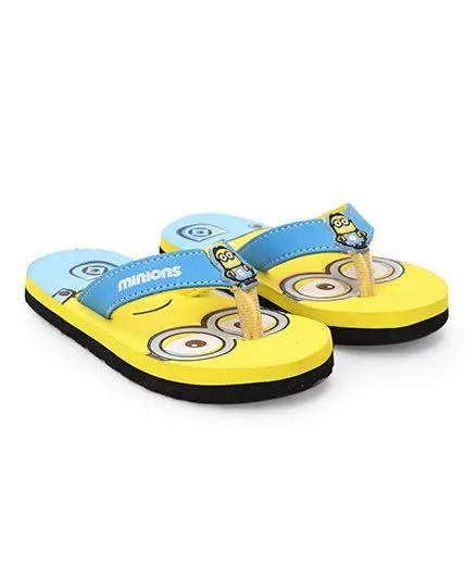 Minions Print Flip Flops - Yellow