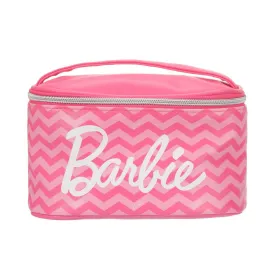 Miniso Barbie Collection Barrel Cosmetic Bag( Rose Red)