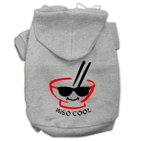 Miso Cool Screen Print Pet Hoodies Grey Size Sm (10)