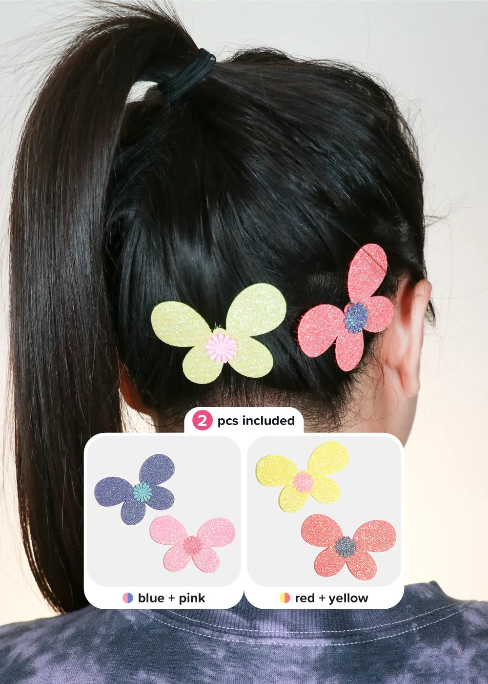 Miss A Anti-Slip Hair Grippers - Butterflies