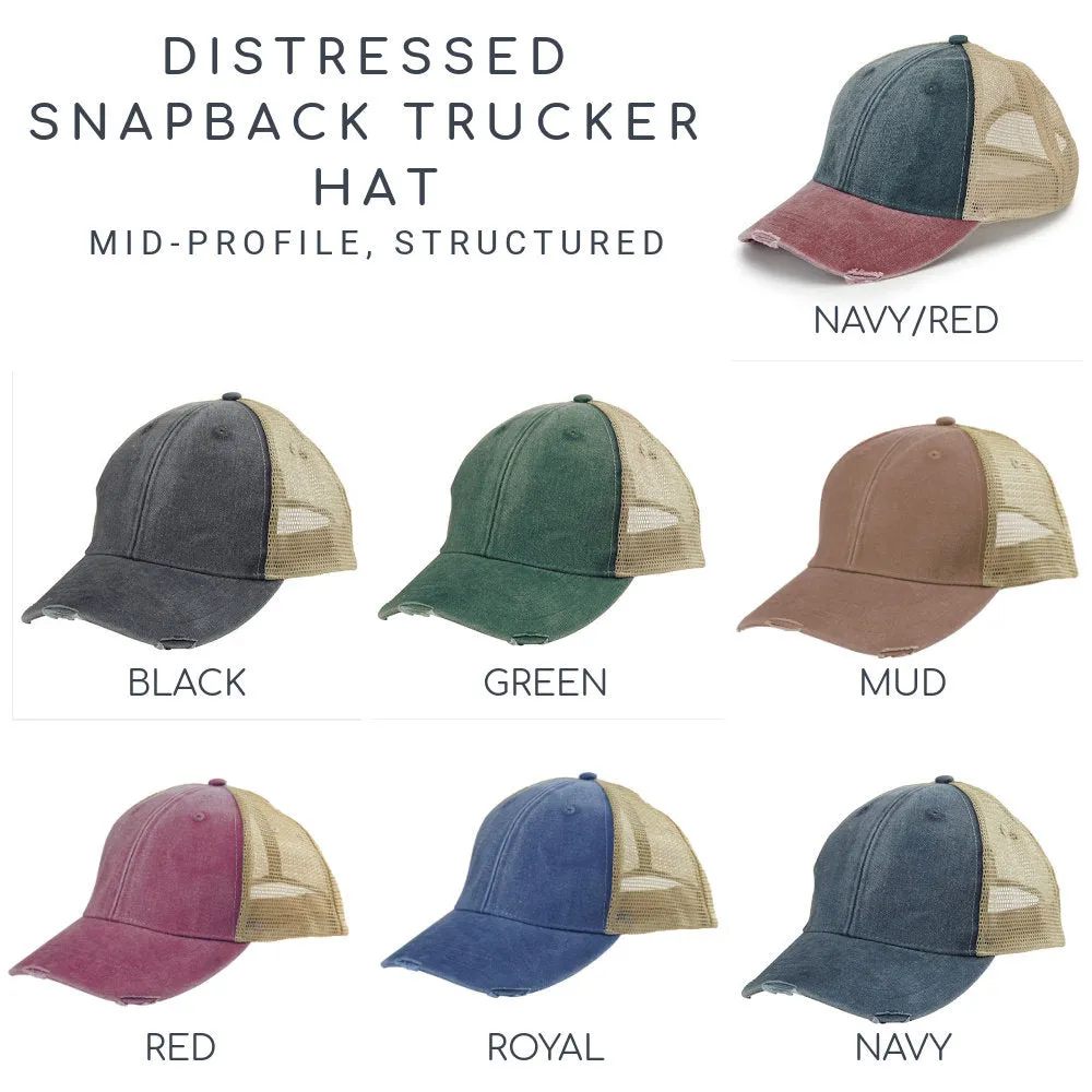 Mississippi  Hat | Distressed Snapback Trucker | state cap | many color choices