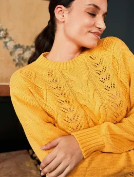 Mist Organic Cotton Jumper | Ochre