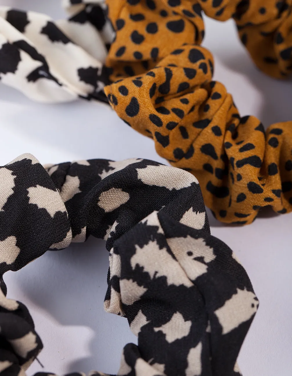 Mixed Leopard Scrunchie Pack