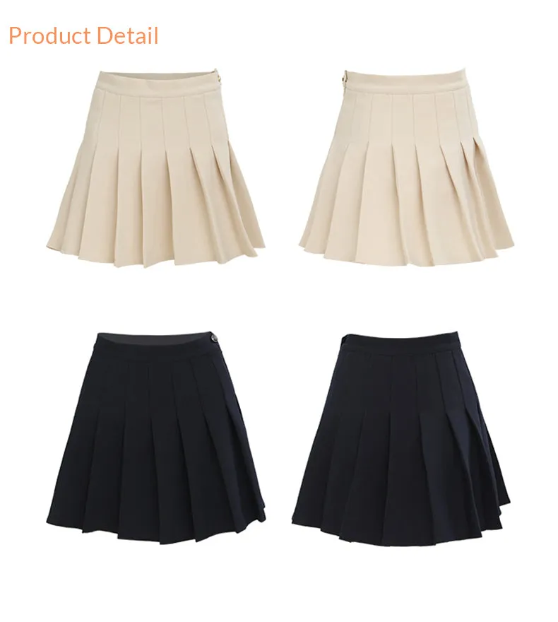 Modern pleats mini skirt