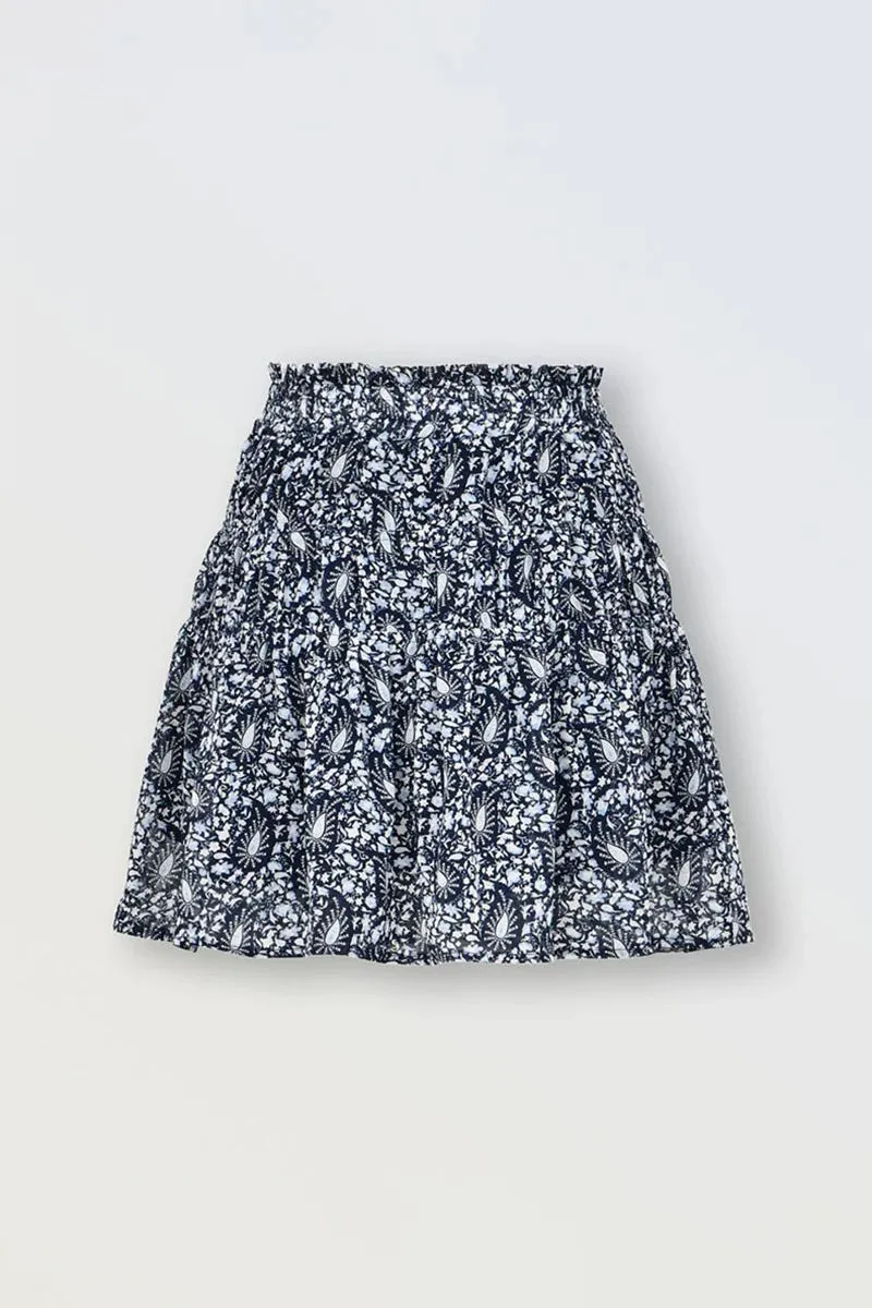 MOL Indie Patter Skater Skirt in Blue Violet