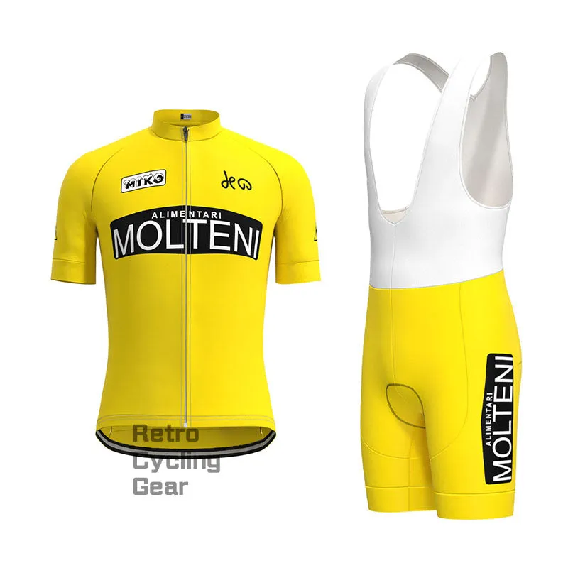 Molteni Yellow Retro Long Sleeve Cycling Kit