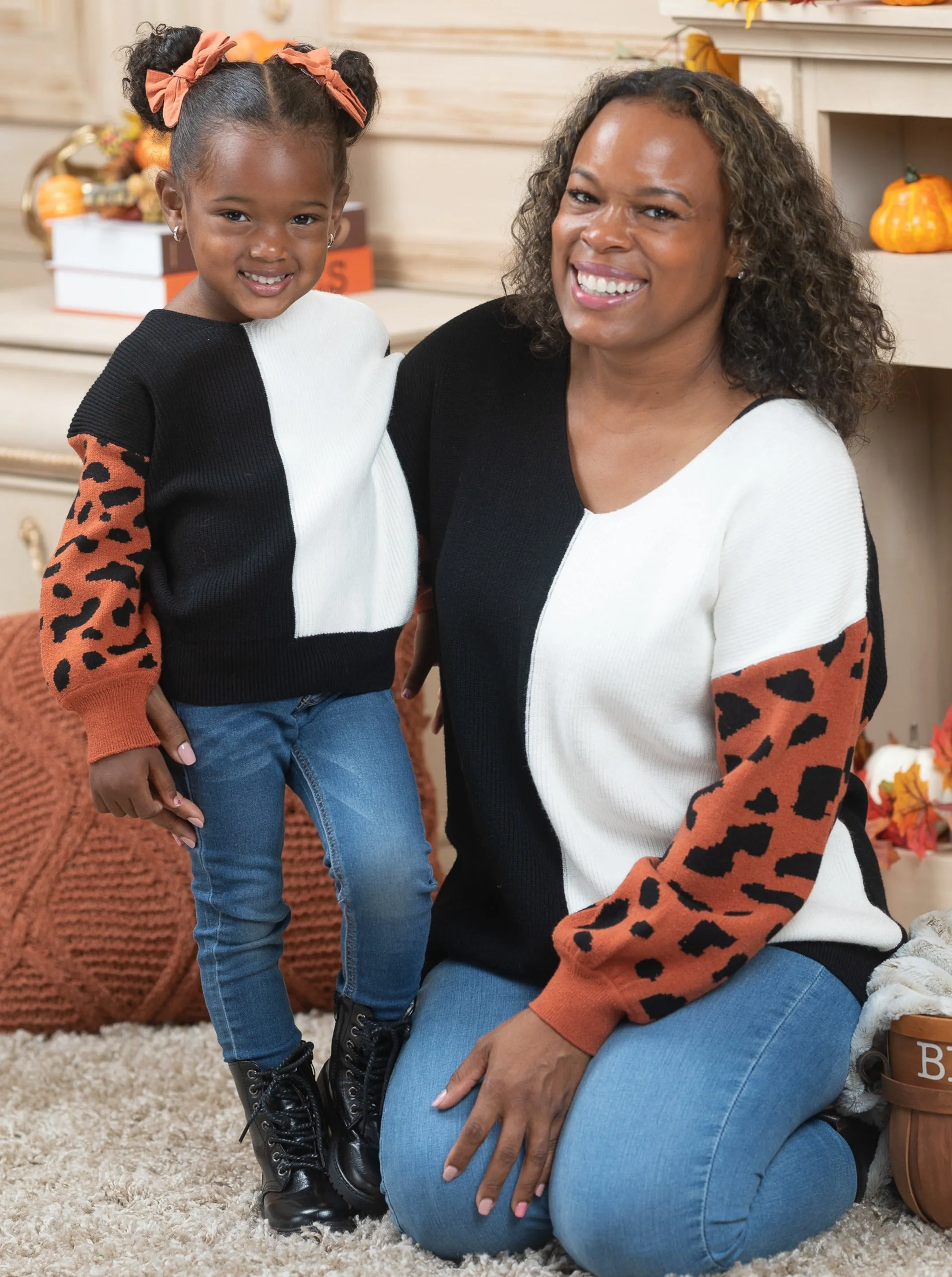 Mommy and Me Fierce Style Colorblock Sweater