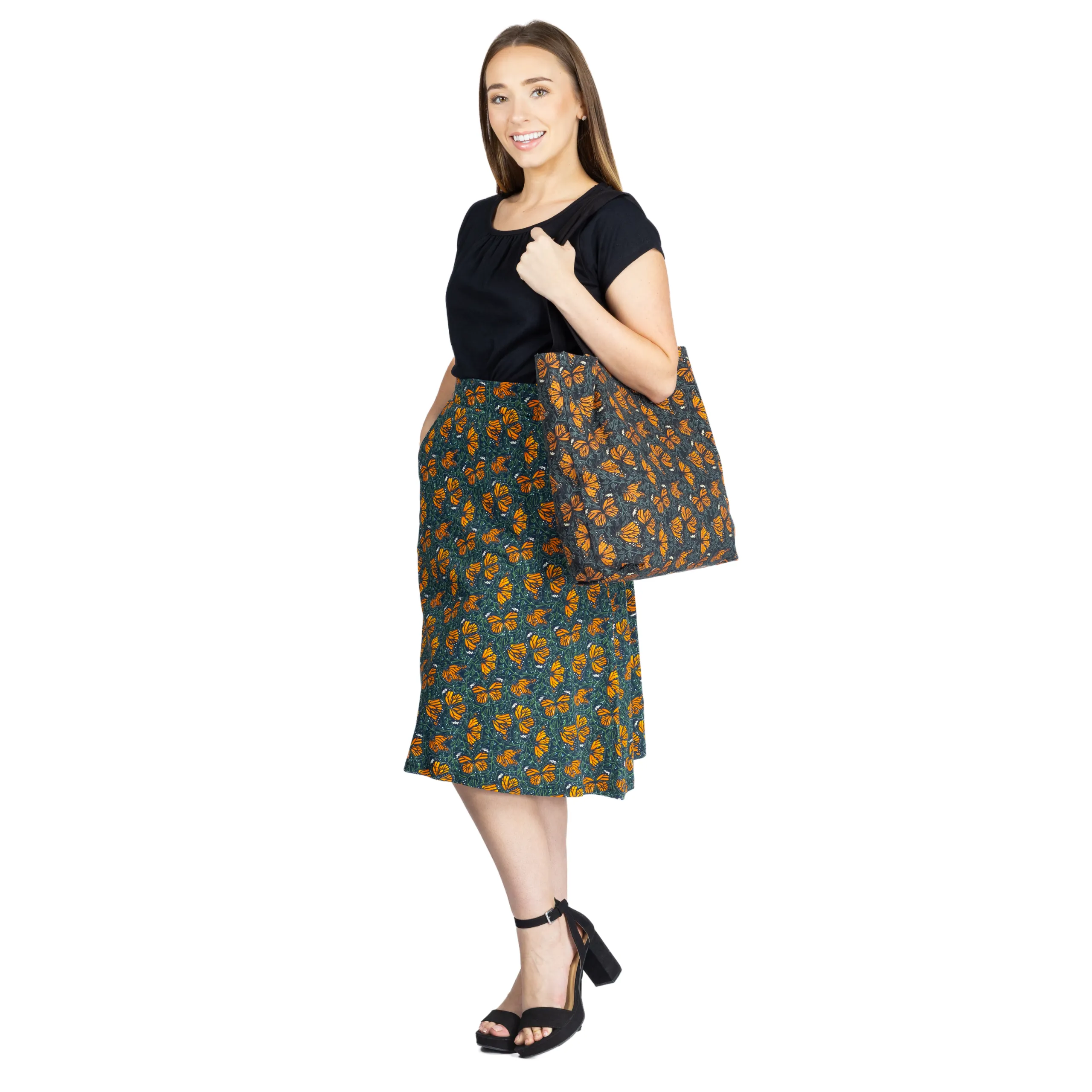 Monarch Butterflies A-Line Skirt